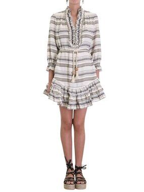 Zimmermann Juno Stripe Short Dress. Zimmermann Linen / Cotton Dress. Size S